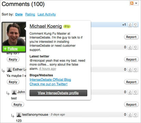 intensedebate yorum sistemi
