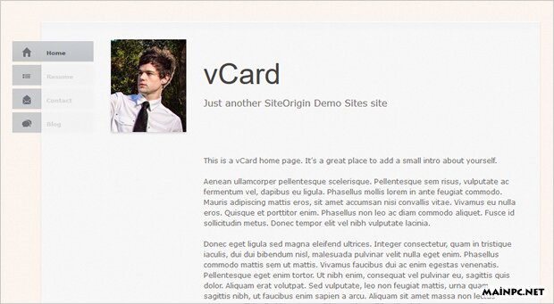 vcard theme