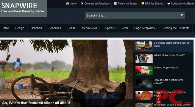 Free WordPress Theme by Gabfire