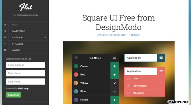 flat themes